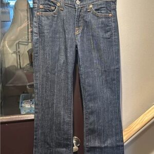 7 For All Mankind Blue Straight Leg Jeans